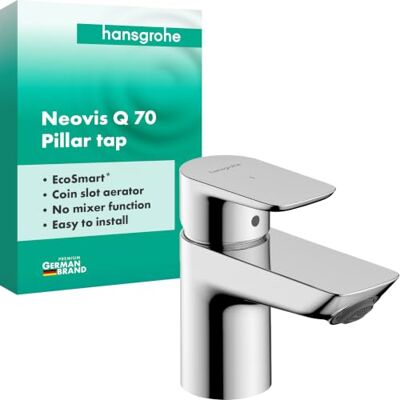 Hansgrohe Neovis Q Bateria Umywalkowa na zimną wodę bez Odpływu, chrom armatura z wylewką 63 mm, pełnego strumienia (AirPower), maks. 5 l/min, łatwa pielęgnacja (Remove&Clean), 71339000 Hansgrohe Neovis Q Bateria Umywalkowa na zimną wodę bez Odpływu, chrom armatura z wylewką 63 mm, pełnego strumienia (AirPower), maks. 5 l/min, łatwa pielęgnacja (Remove&Clean), 71339000