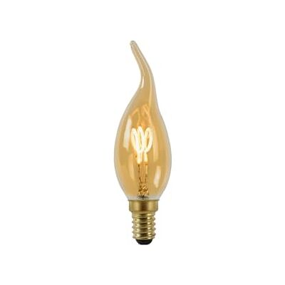 LUCIDE Żarówka LED – lampa żarowa – Ø 3,5 cm – LED Dim. – E14 – 1 x 3 W 2200 K – Amber LUCIDE Żarówka LED – lampa żarowa – Ø 3,5 cm – LED Dim. – E14 – 1 x 3 W 2200 K – Amber
