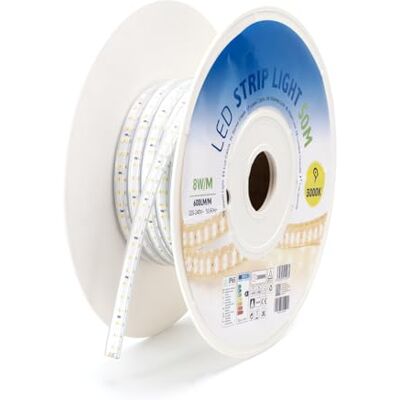 VoltShine Żółta taśma LED 50 m 10 mm z wbudowanym obwodem, idealna do oświetlania pomieszczeń i tworzenia ciepłych, przytulnych środowisk. Energooszczędna i łatwa instalacja. VoltShine Żółta taśma LED 50 m 10 mm z wbudowanym obwodem, idealna do oświetlania pomieszczeń i tworzenia ciepłych, przytulnych środowisk. Energooszczędna i łatwa instalacja.