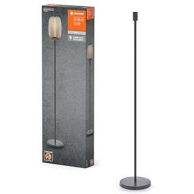 LEDVANCE Dekoracyjna lampa podłogowa z oprawką E27, krótka podstawa (wysokość 78 cm), ciemnoszara, z kablem zasilającym o długości 1,8 m, idealnie dopasowana lampa LED OSRAM 1906 dostępna osobno LEDVANCE Dekoracyjna lampa podłogowa z oprawką E27, krótka podstawa (wysokość 78 cm), ciemnoszara, z kablem zasilającym o długości 1,8 m, idealnie dopasowana lampa LED OSRAM 1906 dostępna osobno