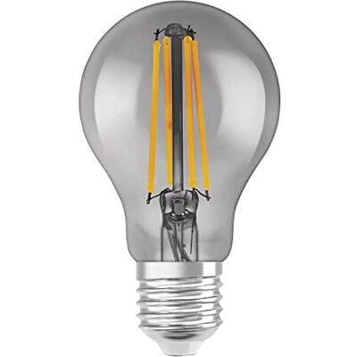 LEDVANCE Inteligentna żarówka LED z Wifi, E27, Możliwość ściemniania, Ciepła biel (2500K), Kształt żarówki, Przezroczysty żarnik w przydymionym szkle, Możliwość sterowania za pomocą Alexa, Google LEDVANCE Inteligentna żarówka LED z Wifi, E27, Możliwość ściemniania, Ciepła biel (2500K), Kształt żarówki, Przezroczysty żarnik w przydymionym szkle, Możliwość sterowania za pomocą Alexa, Google