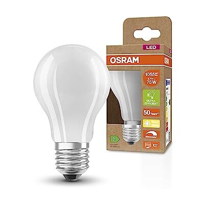 OSRAM Superstar+ Classic a Glfr 75 Lampa LED, E27, Kształt Tłoka, 5.7 W, 1055LM, 2700K, Ciepłe Białe Światło, Ściemnialna, Technologia Filamentu LED Klasa B OSRAM Superstar+ Classic a Glfr 75 Lampa LED, E27, Kształt Tłoka, 5.7 W, 1055LM, 2700K, Ciepłe Białe Światło, Ściemnialna, Technologia Filamentu LED Klasa B