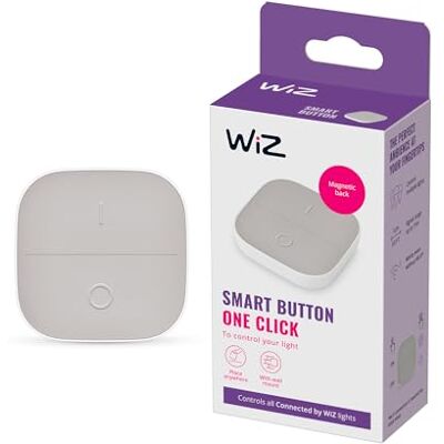 WiZ Inteligentny przycisk Smart Button, bezprzewodowy, sterowanie oświetleniem, smart home, zasięg 15 m, zasilanie bateryjne WiZ Inteligentny przycisk Smart Button, bezprzewodowy, sterowanie oświetleniem, smart home, zasięg 15 m, zasilanie bateryjne