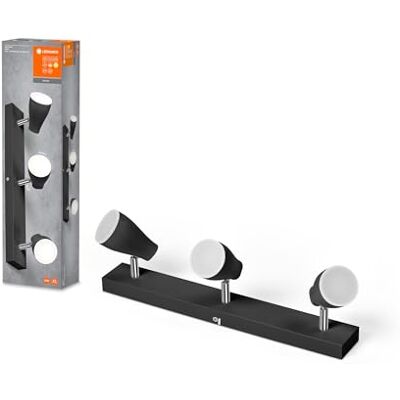 LEDVANCE LED Spot Peil Grus -Gree Spot 430 mm, Czarny, 12.9W, 630 LM, Oferuje Ukierunkowane Światło o Ciepłym Białym Jasnym Kolorze, z Elastycznym Światłem Reflektorów Gu10, Klasa Ochrony Ip20, 2700K LEDVANCE LED Spot Peil Grus -Gree Spot 430 mm, Czarny, 12.9W, 630 LM, Oferuje Ukierunkowane Światło o Ciepłym Białym Jasnym Kolorze, z Elastycznym Światłem Reflektorów Gu10, Klasa Ochrony Ip20, 2700K