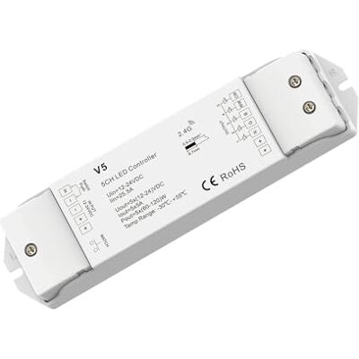 Blendend Sterownik LED 12-24 VDC, 5 A*5CH, maks. 25A, 300W/600W, idealny do oświetlenia dekoracyjnego i sterowania oświetleniem w różnych pomieszczeniach. Blendend Sterownik LED 12-24 VDC, 5 A*5CH, maks. 25A, 300W/600W, idealny do oświetlenia dekoracyjnego i sterowania oświetleniem w różnych pomieszczeniach.