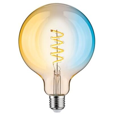 Paulmann 29161 żarówka filamentowa 230V Smart Home Zigbee LED Globe G125 E27 600lm 7,5W Tunable White możliwość ściemniania, złota, źródło światła Paulmann 29161 żarówka filamentowa 230V Smart Home Zigbee LED Globe G125 E27 600lm 7,5W Tunable White możliwość ściemniania, złota, źródło światła