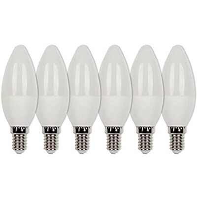 Westinghouse Lighting LED, nikiel PC + aluminium, E14, 6 W, ciepły biały, 6 sztuk w opakowaniu, 6 sztuk Westinghouse Lighting LED, nikiel PC + aluminium, E14, 6 W, ciepły biały, 6 sztuk w opakowaniu, 6 sztuk