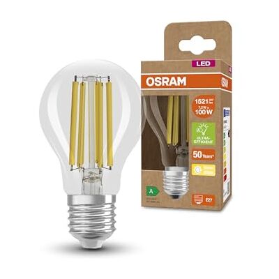 OSRAM Lampa LED Energooszczędna, Żarówka Filamentowa, E27, Ciepła Biel 3000K, 7,2 W, Zastępuje Żarówkę 100W, Energooszczędna, 1 szt OSRAM Lampa LED Energooszczędna, Żarówka Filamentowa, E27, Ciepła Biel 3000K, 7,2 W, Zastępuje Żarówkę 100W, Energooszczędna, 1 szt