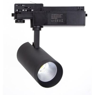 Glowster Czteroprzewodowy reflektor LED na szynę czarny 20W Glowster Czteroprzewodowy reflektor LED na szynę czarny 20W