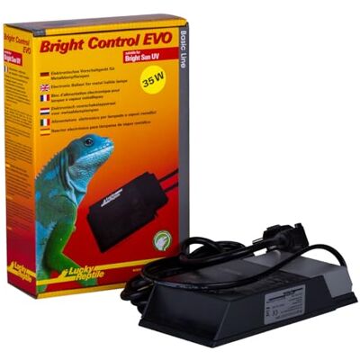 Lucky Reptile Bright Control EVO Statecznik 35W do metalowych lamp parowych -Elektroniczny statecznik do promiennika Bright Sun UV -Urządzenie sterujące do lampy UV -Oświetlenie terrarium Lucky Reptile Bright Control EVO Statecznik 35W do metalowych lamp parowych -Elektroniczny statecznik do promiennika Bright Sun UV -Urządzenie sterujące do lampy UV -Oświetlenie terrarium