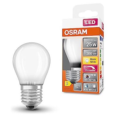 OSRAM Żarówka LED Superstar Plus P25 Filament 2,2W 927, 2700K ciepła biel, E27, mrożona, 300 lm, Ra≥90, ściemnialna OSRAM Żarówka LED Superstar Plus P25 Filament 2,2W 927, 2700K ciepła biel, E27, mrożona, 300 lm, Ra≥90, ściemnialna