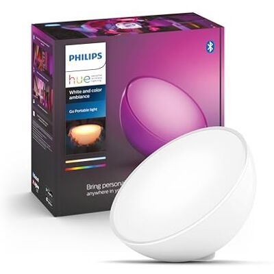 Philips Go v2 White and Color Ambiance Lampa stołowa LED, Smart LED z Paletą 16 mln Kolorów i Możliwością Ściemniania, Inteligentne Oświetlenie z Aplikacją Amazon Alexa (Echo, Echo Dot) Philips Go v2 White and Color Ambiance Lampa stołowa LED, Smart LED z Paletą 16 mln Kolorów i Możliwością Ściemniania, Inteligentne Oświetlenie z Aplikacją Amazon Alexa (Echo, Echo Dot)