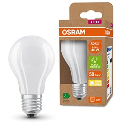 Osram - LED Oszczędzająca energię żarówka E27 Ciepła biel - LED Żarówka Osram - LED Oszczędzająca energię żarówka E27 Ciepła biel - LED Żarówka