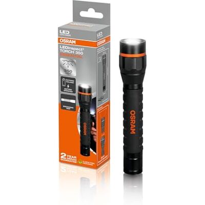 OSRAM LEDinspect TORCH 350 ESSENTIAL, funkcja zoom, jasność 350lm, 6500K, 3 tryby światła, latarka inspekcyjna LED OSRAM LEDinspect TORCH 350 ESSENTIAL, funkcja zoom, jasność 350lm, 6500K, 3 tryby światła, latarka inspekcyjna LED