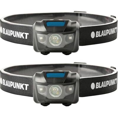 Blaupunkt Reflektor LED, latarka bez użycia rąk, 100 lumenów, 5 trybów z czerwonym światłem, wodoodporność IPX4, lekka 66 g, czas pracy 20 h, bieganie, kemping, majsterkowanie i awaryjne (3 x AAA Blaupunkt Reflektor LED, latarka bez użycia rąk, 100 lumenów, 5 trybów z czerwonym światłem, wodoodporność IPX4, lekka 66 g, czas pracy 20 h, bieganie, kemping, majsterkowanie i awaryjne (3 x AAA