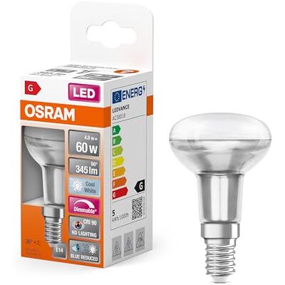 OSRAM Ściemniana lampa LED Superstar o szczególnie wysokim oddawaniu barw (CRI90) E14, szkło przezroczyste, Zimna biel (4000K), 345 Lumen, zamiennik dla 60W, 1-pak OSRAM Ściemniana lampa LED Superstar o szczególnie wysokim oddawaniu barw (CRI90) E14, szkło przezroczyste, Zimna biel (4000K), 345 Lumen, zamiennik dla 60W, 1-pak