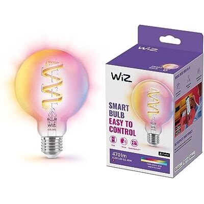 WiZ Philips Inteligentna Żarówka 40W G95 E27, Connected By , Wi-Fi, Bluetooth, Wiele Odcieni Bieli, Szeroka Paleta Kolorów, Sterowanie Aplikacją WiZ Philips Inteligentna Żarówka 40W G95 E27, Connected By , Wi-Fi, Bluetooth, Wiele Odcieni Bieli, Szeroka Paleta Kolorów, Sterowanie Aplikacją