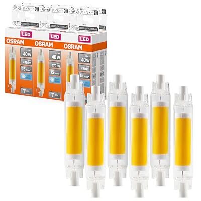 OSRAM Wąska, wielokolorowa lampa LED LED Slim Line z trzonkiem typu retrofit R7s, 4,5 W / 470 lm, przejrzyste, chłodne białe światło o temperaturze 4000 K, bez możliwości ściemniania, IP20, szkło OSRAM Wąska, wielokolorowa lampa LED LED Slim Line z trzonkiem typu retrofit R7s, 4,5 W / 470 lm, przejrzyste, chłodne białe światło o temperaturze 4000 K, bez możliwości ściemniania, IP20, szkło