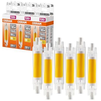 OSRAM Wąska wielokolorowa lampa LED LED Slim Line z trzonkiem typu retrofit R7s, 4,5 W / 470 lm, przejrzyste, ciepłe białe światło o temperaturze 2700 K, bez możliwości ściemniania, IP20, szkło OSRAM Wąska wielokolorowa lampa LED LED Slim Line z trzonkiem typu retrofit R7s, 4,5 W / 470 lm, przejrzyste, ciepłe białe światło o temperaturze 2700 K, bez możliwości ściemniania, IP20, szkło