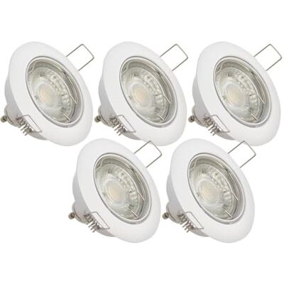 Xanlite PACK5SP50ABCW Podświetlana lampa sufitowa Zestaw 5 wbudowanych reflektorów Żarówki LED GU10 w zestawie: Neutralne białe-PACK5SP50ABCW 50 W Xanlite PACK5SP50ABCW Podświetlana lampa sufitowa Zestaw 5 wbudowanych reflektorów Żarówki LED GU10 w zestawie: Neutralne białe-PACK5SP50ABCW 50 W