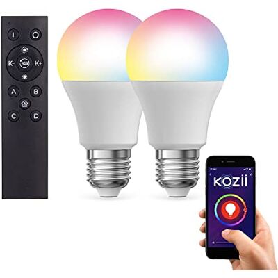 KOZII Xanlite Kpack2Ee806Gcctpr Smart Living Zestaw 2 podłączonych żarówek Led A60 Gwint E27 Cct z podłączonym gniazdem Nowoczesna technologia KOZII Xanlite Kpack2Ee806Gcctpr Smart Living Zestaw 2 podłączonych żarówek Led A60 Gwint E27 Cct z podłączonym gniazdem Nowoczesna technologia