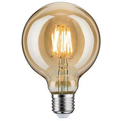 Paulmann 28521 lampa LED Vintage Globe G95 6 W, retro, żarówka, możliwość ściemniania, żarnik, E27, Filament, złoty, 1700 K, złote światło, 500 lumenów Paulmann 28521 lampa LED Vintage Globe G95 6 W, retro, żarówka, możliwość ściemniania, żarnik, E27, Filament, złoty, 1700 K, złote światło, 500 lumenów