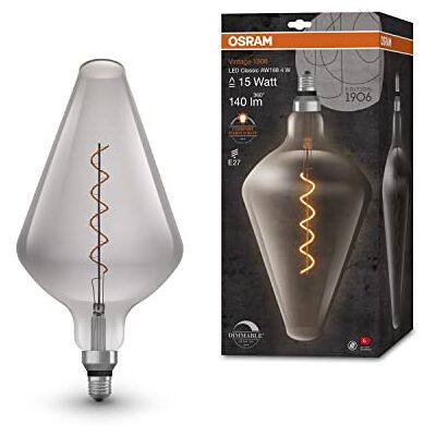 OSRAM Vintage 1906 Przyciemniana Przyciemniana Lampa Led, 4W, 140Lm, Zwężający Się Kształt o Średnicy 193Mm i Trzonku E27 OSRAM Vintage 1906 Przyciemniana Przyciemniana Lampa Led, 4W, 140Lm, Zwężający Się Kształt o Średnicy 193Mm i Trzonku E27