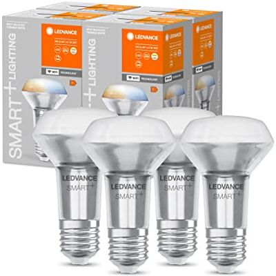 LEDVANCE Smart LED R63 żarówka punktowa z technologią Wifi, E27, możliwość zmiany barwy (2700-6500K), zamiennik żarówek reflektorowych 60W, możliwość sterowania za pomocą Alexa, Google i App, 4 pak LEDVANCE Smart LED R63 żarówka punktowa z technologią Wifi, E27, możliwość zmiany barwy (2700-6500K), zamiennik żarówek reflektorowych 60W, możliwość sterowania za pomocą Alexa, Google i App, 4 pak