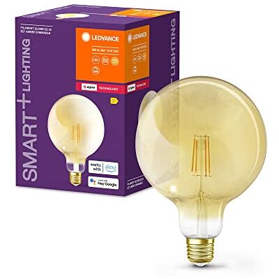 LEDVANCE Inteligentna lampa LED z technologią ZigBee E27, złote szkło, Ciepła biel (2400K), 680 Lumen, zamiennik dla 52W, 4-pak LEDVANCE Inteligentna lampa LED z technologią ZigBee E27, złote szkło, Ciepła biel (2400K), 680 Lumen, zamiennik dla 52W, 4-pak