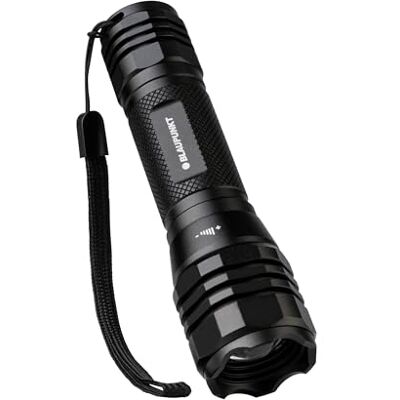 Blaupunkt Latarka LED – kompaktowa latarka 300 lumenów, czas pracy 4 h, 5 trybów z SOS, Zoomable, wodoodporne aluminium IPX4, światło awaryjne i kempingowe (3 x AAA baterie nie są dołączone) 2 szt Blaupunkt Latarka LED – kompaktowa latarka 300 lumenów, czas pracy 4 h, 5 trybów z SOS, Zoomable, wodoodporne aluminium IPX4, światło awaryjne i kempingowe (3 x AAA baterie nie są dołączone) 2 szt