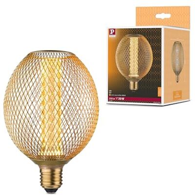Paulmann 29089 Metallic Glow Edition Standard 230V LED Globe E27 spirala 4,2W 200lm 110mm mosiądz metal 1800K Paulmann 29089 Metallic Glow Edition Standard 230V LED Globe E27 spirala 4,2W 200lm 110mm mosiądz metal 1800K