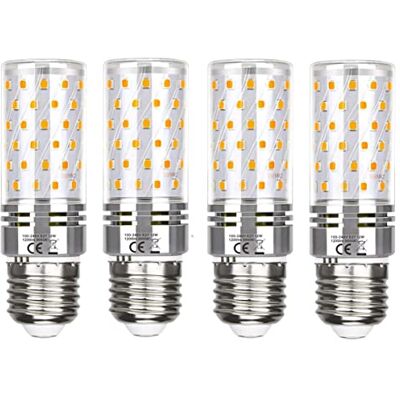 A0gled Żarówka LED E27 3000K, E27 Edison 1200LM 12W odpowiednik żarówki Halogenowej 100W, E27 E27 Żarówka LED kukurydzy do lampy biurkowej, nieściemnialna, AC100-240V, kąt wiązki 360°, zestaw 4 szt A0gled Żarówka LED E27 3000K, E27 Edison 1200LM 12W odpowiednik żarówki Halogenowej 100W, E27 E27 Żarówka LED kukurydzy do lampy biurkowej, nieściemnialna, AC100-240V, kąt wiązki 360°, zestaw 4 szt