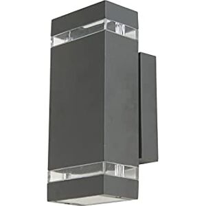 ECO Light nowoczesna lampa ścienna zewnętrzna LED Focus, mocna moc 7,6 W, dwupunktowa, kolor antracytowy 6050 GR, kwadratowy design idealnie nadaje się do bezproblemowego montażu na ścianie domu. ECO Light nowoczesna lampa ścienna zewnętrzna LED Focus, mocna moc 7,6 W, dwupunktowa, kolor antracytowy 6050 GR, kwadratowy design idealnie nadaje się do bezproblemowego montażu na ścianie domu.