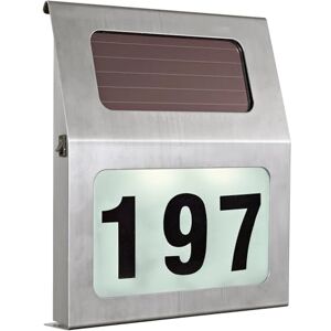EGLO solarna lampa ścienna Orimini, zewnętrzna oprawa solarna z numerem domu, LED ze stali nierdzewnej, światło neutralne, IP44 EGLO solarna lampa ścienna Orimini, zewnętrzna oprawa solarna z numerem domu, LED ze stali nierdzewnej, światło neutralne, IP44