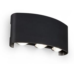 BRILONER Lampa ścienna zewnętrzna z neutralnym białym światłem, IP44 ochrona przed zachlapaniem, oświetlenie góra dół, kinkiet zewnętrzny do ogrodu i elewacji, 15,5 x 4,5 x 7,5 cm, Czarny BRILONER Lampa ścienna zewnętrzna z neutralnym białym światłem, IP44 ochrona przed zachlapaniem, oświetlenie góra dół, kinkiet zewnętrzny do ogrodu i elewacji, 15,5 x 4,5 x 7,5 cm, Czarny