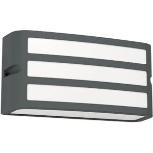 EGLO Lampa ścienna Camarda, prostokątna lampa elewacyjna, metalowa, antracytowa oprawa zewnętrzna, oświetlenie z gniazdem E27, IP54 EGLO Lampa ścienna Camarda, prostokątna lampa elewacyjna, metalowa, antracytowa oprawa zewnętrzna, oświetlenie z gniazdem E27, IP54