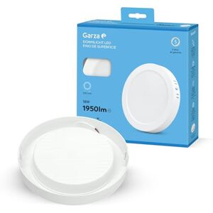 Garza Lampa sufitowa LED, montaż natynkowy, okrągły, 22 cm, 18 W, zimne światło 6500 K, 1950 lm, 30 000 h, IP20, biała, 80% oszczędności energii Garza Lampa sufitowa LED, montaż natynkowy, okrągły, 22 cm, 18 W, zimne światło 6500 K, 1950 lm, 30 000 h, IP20, biała, 80% oszczędności energii