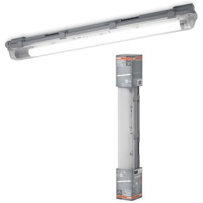 OSRAM Submarine lampa odporna na wilgoć z wbudowanym czujnikiem ruchu 60 cm 8 W, światło LED w kolorze szarym, stopień ochrony IP65, do magazynów i garaży OSRAM Submarine lampa odporna na wilgoć z wbudowanym czujnikiem ruchu 60 cm 8 W, światło LED w kolorze szarym, stopień ochrony IP65, do magazynów i garaży