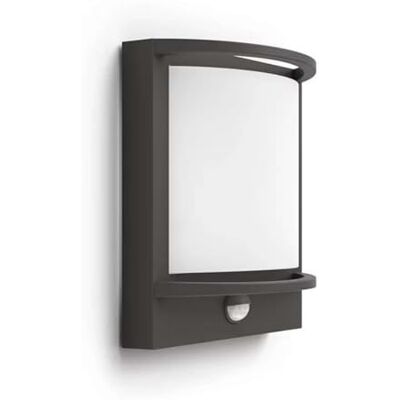 Philips myGarden Samondra lampa ścienna LED z czujnikiem ruchu, antracytowa, do ogrodu, na patio i na zewnątrz, 2700 K Philips myGarden Samondra lampa ścienna LED z czujnikiem ruchu, antracytowa, do ogrodu, na patio i na zewnątrz, 2700 K