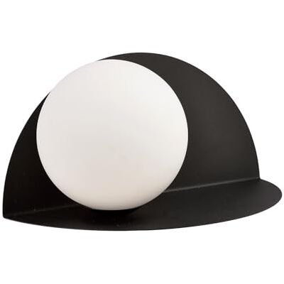 Emibig FORM Lampa ścienna czarna globus z białym szklanym kloszem, 1x E14 Emibig FORM Lampa ścienna czarna globus z białym szklanym kloszem, 1x E14