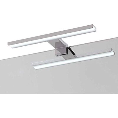 Kibath GUE Biała lampa ścienna LED, 30 cm, 10 W, nadaje się do umieszczenia w łazience, z uniwersalnym uchwytem na lustro, meble i kelnerki, nawet zimne oświetlenie, wykonana z aluminium, 30 Kibath GUE Biała lampa ścienna LED, 30 cm, 10 W, nadaje się do umieszczenia w łazience, z uniwersalnym uchwytem na lustro, meble i kelnerki, nawet zimne oświetlenie, wykonana z aluminium, 30