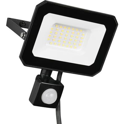 RL LIVE YOUR LIGHT Reality Leuchten reflektor zewnętrzny LED Funchal R23349232, aluminiowy odlew ciśnieniowy czarny matowy, w zestawie 30 W LED, czujnik ruchu RL LIVE YOUR LIGHT Reality Leuchten reflektor zewnętrzny LED Funchal R23349232, aluminiowy odlew ciśnieniowy czarny matowy, w zestawie 30 W LED, czujnik ruchu