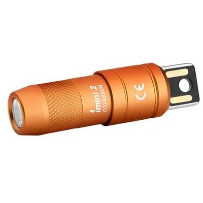 OLIGHT iMini 2 Mini LED USB ładowalna latarka brelok z magnetyczną podstawą, 50LM 19,5g EOS Brelok lampa ręczna, IPX6 Mała latarka kempingowa Pomarańczowy OLIGHT iMini 2 Mini LED USB ładowalna latarka brelok z magnetyczną podstawą, 50LM 19,5g EOS Brelok lampa ręczna, IPX6 Mała latarka kempingowa Pomarańczowy