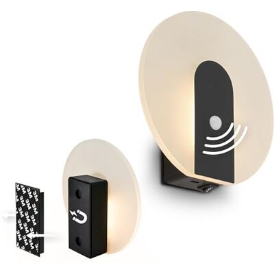 BRILONER Sticklights lampa ścienna bez prądu i wiercenia z czujnikiem ruchu, bateria, zdejmowane mocowanie magnetyczne, bezprzewodowa, 15 x 3,7 x 14,7 cm, czarna BRILONER Sticklights lampa ścienna bez prądu i wiercenia z czujnikiem ruchu, bateria, zdejmowane mocowanie magnetyczne, bezprzewodowa, 15 x 3,7 x 14,7 cm, czarna