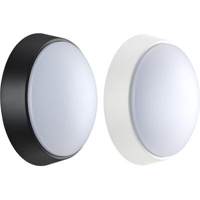 Luceco LED Eco lampa zewnętrzna, okrągła, lampa zewnętrzna 10 W, lampa ścienna IP54, wodoodporna, czarna i biała, pierścień dekoracyjny, EBER10S40-01 Luceco LED Eco lampa zewnętrzna, okrągła, lampa zewnętrzna 10 W, lampa ścienna IP54, wodoodporna, czarna i biała, pierścień dekoracyjny, EBER10S40-01