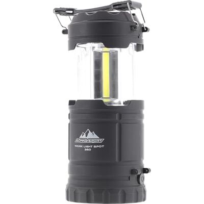Alpina Sport Work Light Spot 360, wielofunkcyjna lampa z reflektorem ręcznym i latarnią 360°, wysuwana okrągła lampa COB, idealna na kemping, do aktywności na świeżym powietrzu i do pracy Alpina Sport Work Light Spot 360, wielofunkcyjna lampa z reflektorem ręcznym i latarnią 360°, wysuwana okrągła lampa COB, idealna na kemping, do aktywności na świeżym powietrzu i do pracy