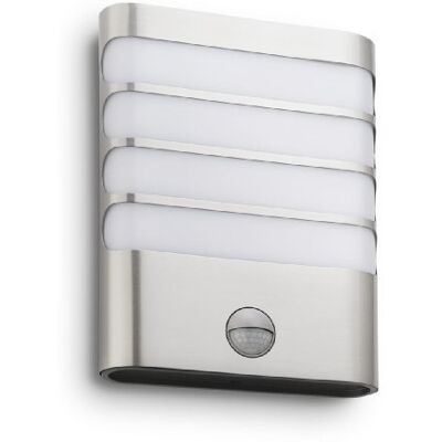Philips myGarden lampa ścienna LED z czujnikiem ruchu, 3,5 W, zintegrowana dioda LED, Inox Philips myGarden lampa ścienna LED z czujnikiem ruchu, 3,5 W, zintegrowana dioda LED, Inox