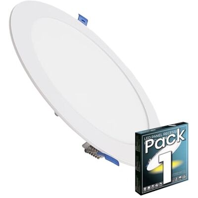 LED ATOMANT Reflektor LED do zabudowy Downlight okrągły, płaski, 225 mm, 20 W, neutralny biały kolor (4500 K), 1800 lumenów, w zestawie ze sterownikiem LED ATOMANT Reflektor LED do zabudowy Downlight okrągły, płaski, 225 mm, 20 W, neutralny biały kolor (4500 K), 1800 lumenów, w zestawie ze sterownikiem