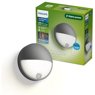 Philips Kinkiet zewnętrzny Capricorn IR, 800 lm, 2700 K, PowerShield, IP44 odporny na warunki atmosferyczne, trwały, aluminium, czujnik ruchu, wbudowana LED, antracytowy Philips Kinkiet zewnętrzny Capricorn IR, 800 lm, 2700 K, PowerShield, IP44 odporny na warunki atmosferyczne, trwały, aluminium, czujnik ruchu, wbudowana LED, antracytowy
