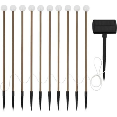 Lumisky 10 mini solarnych migoczących bombek świetlnych do ścieżek 10 x LOLLY LED ciepła biel 5 m Lumisky 10 mini solarnych migoczących bombek świetlnych do ścieżek 10 x LOLLY LED ciepła biel 5 m